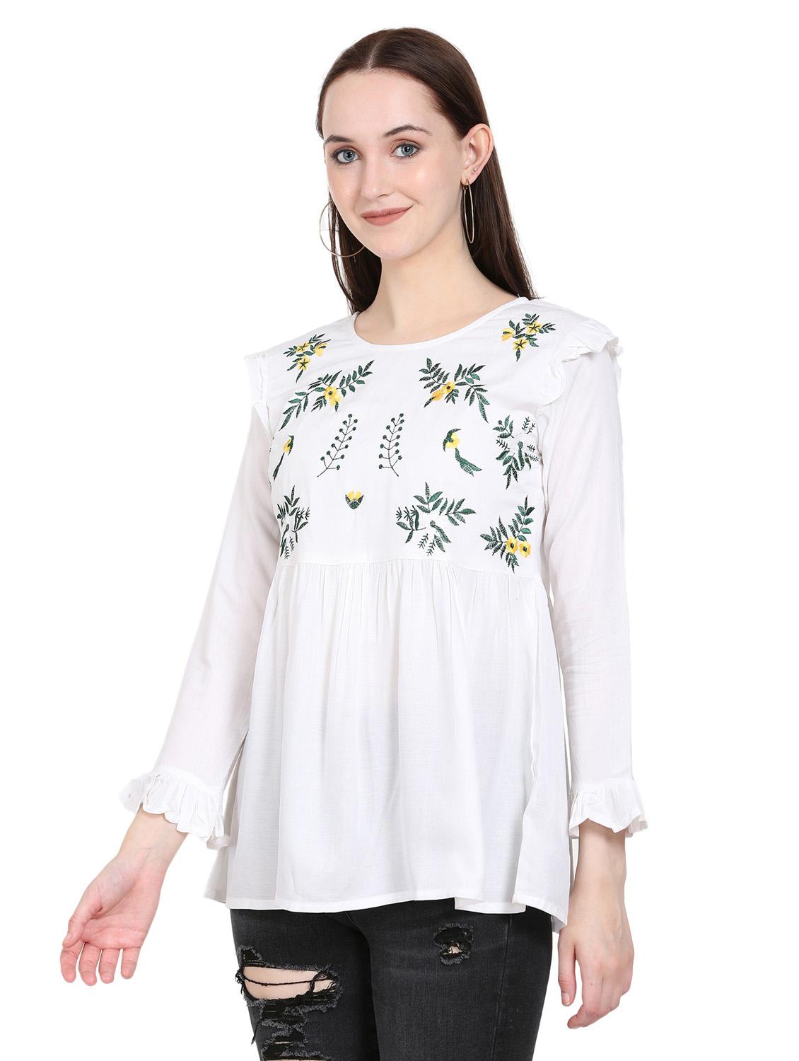 women's peplum round neck top - 19885396 -  Standard Image - 1