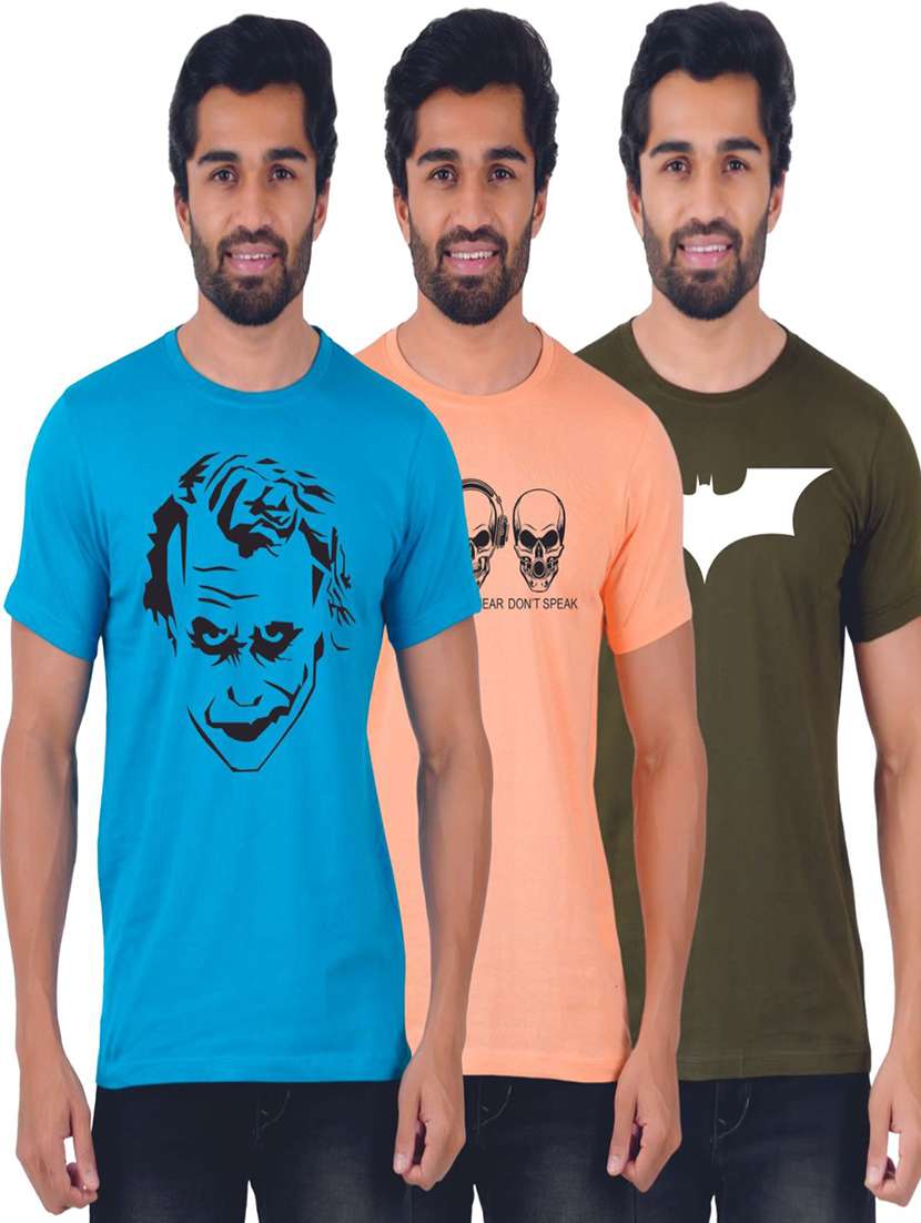 round neck printed t-shirts combo
