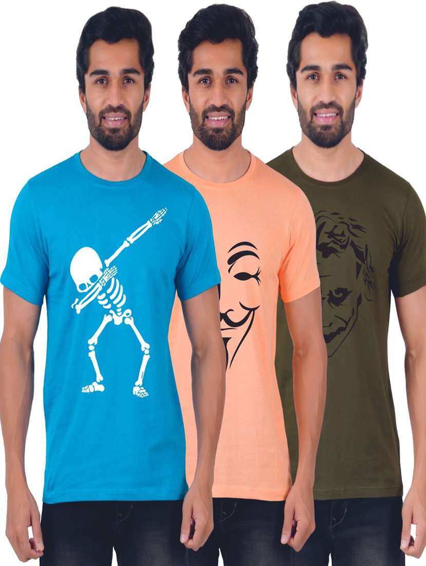 round neck printed t-shirts combo