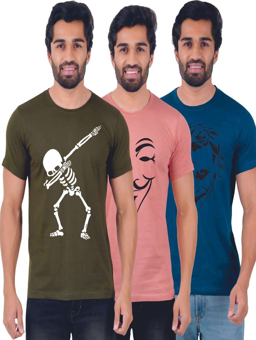 round neck printed t-shirts combo