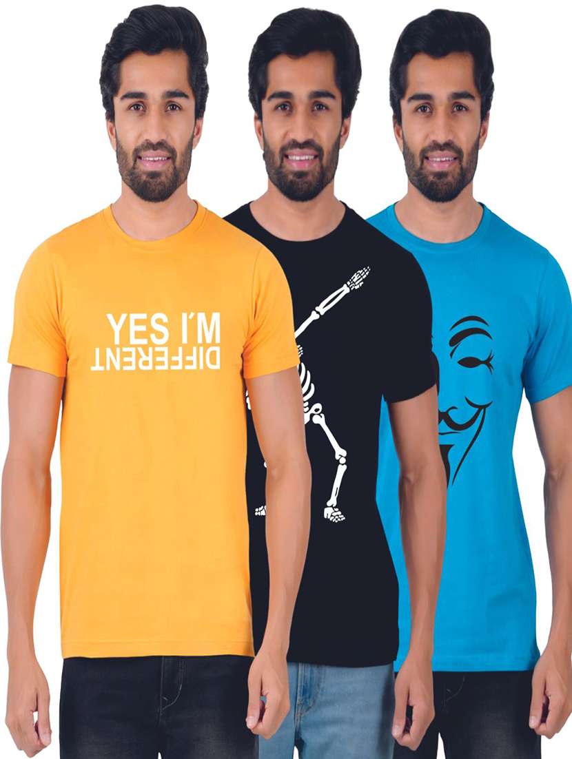 round neck printed t-shirts combo
