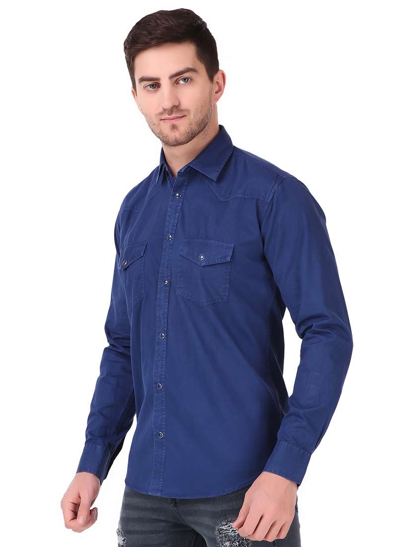 mens solid casual shirt - 19889558 -  Standard Image - 1