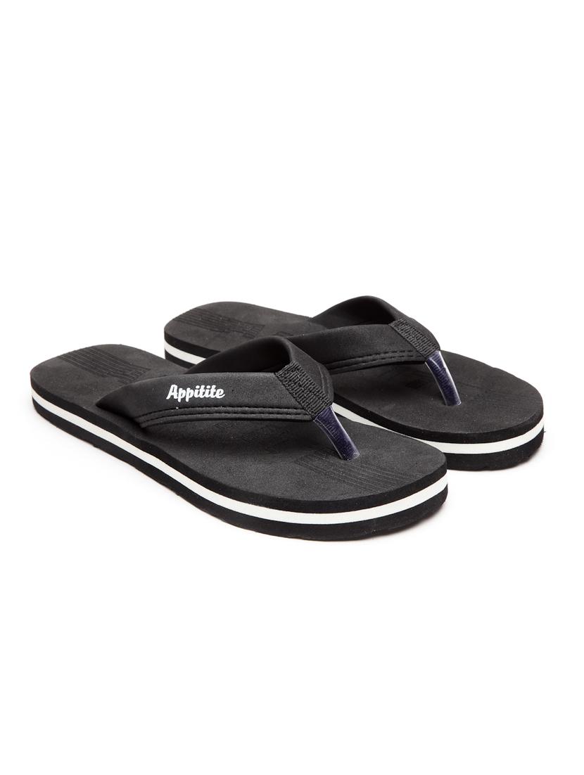 black slip on flip flop - 19891643 -  Standard Image - 1