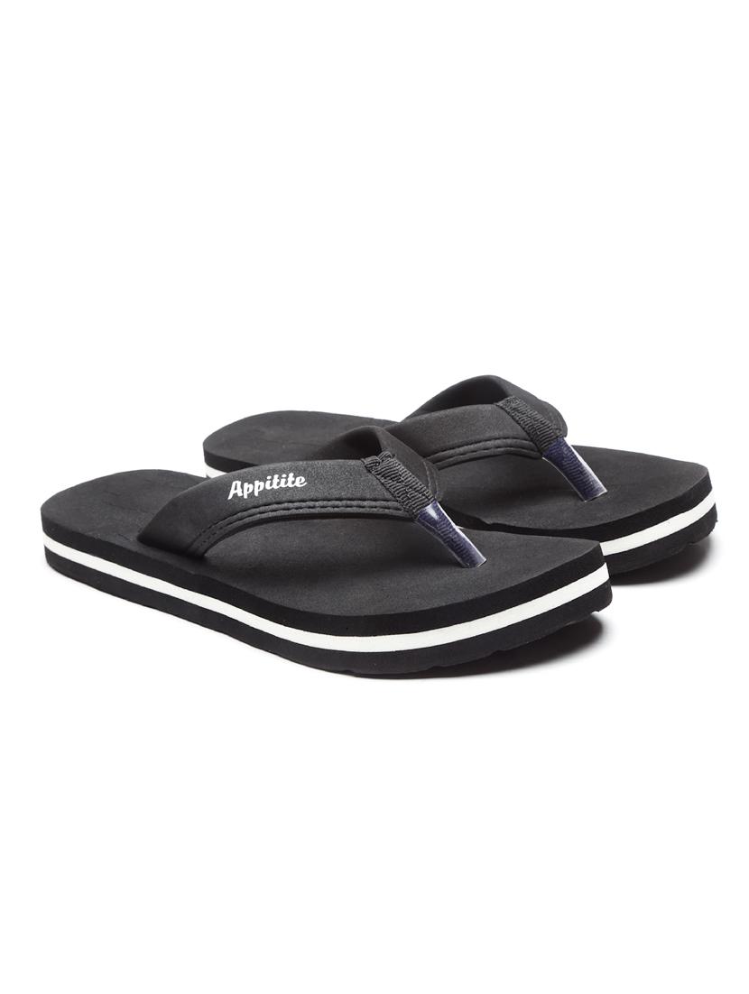black slip on flip flop - 19891647 -  Standard Image - 1