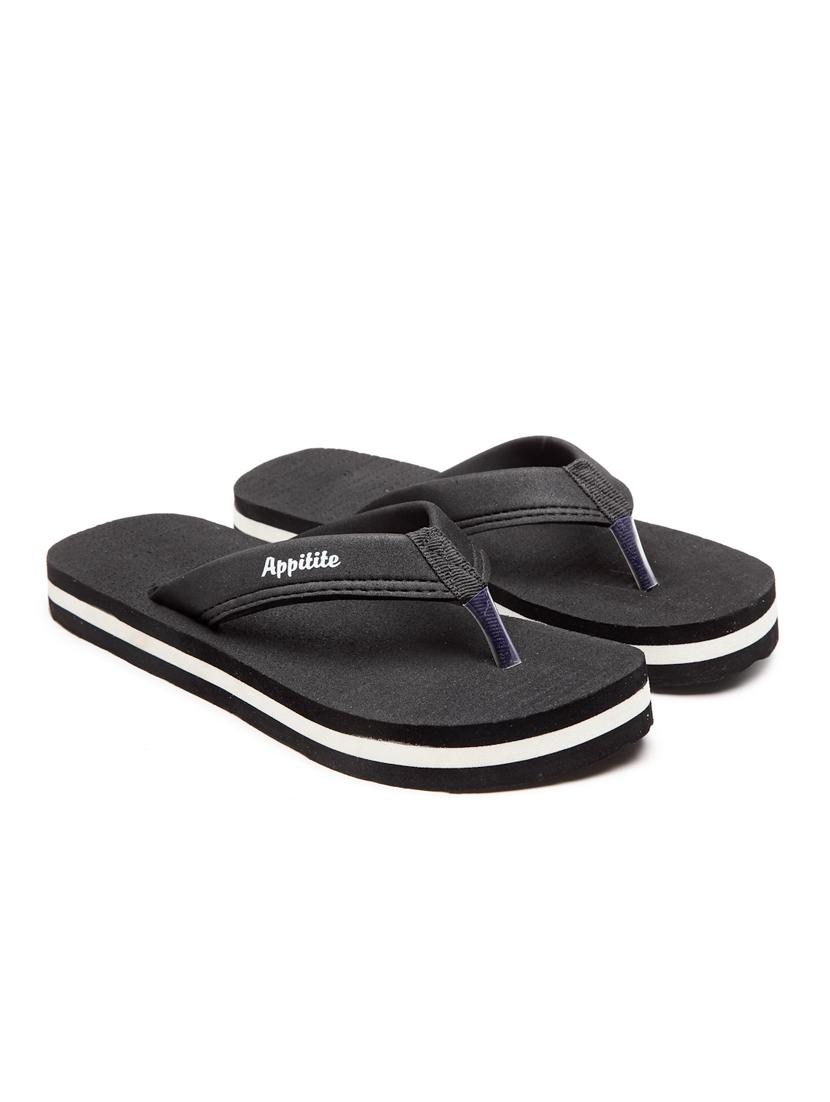 black slip on flip flop - 19891661 - Standard Image - 1