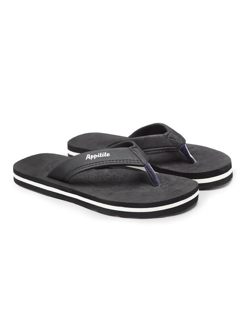 black slip on flip flop - 19891677 -  Standard Image - 1