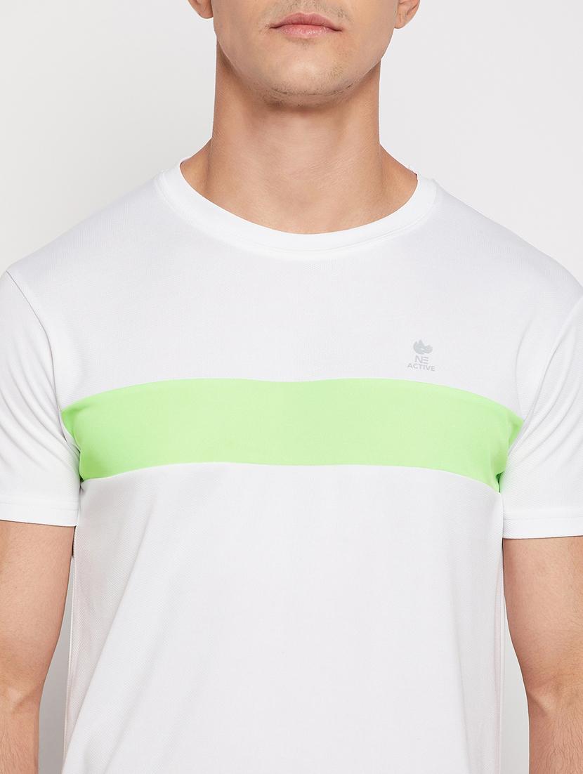 round neck color block t-shirt - 19891819 - Standard Image - 4