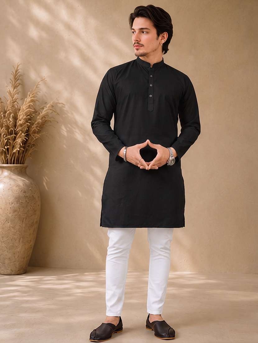 men pack of 2 solid kurta pyjama set - 19892486 -  Standard Image - 1