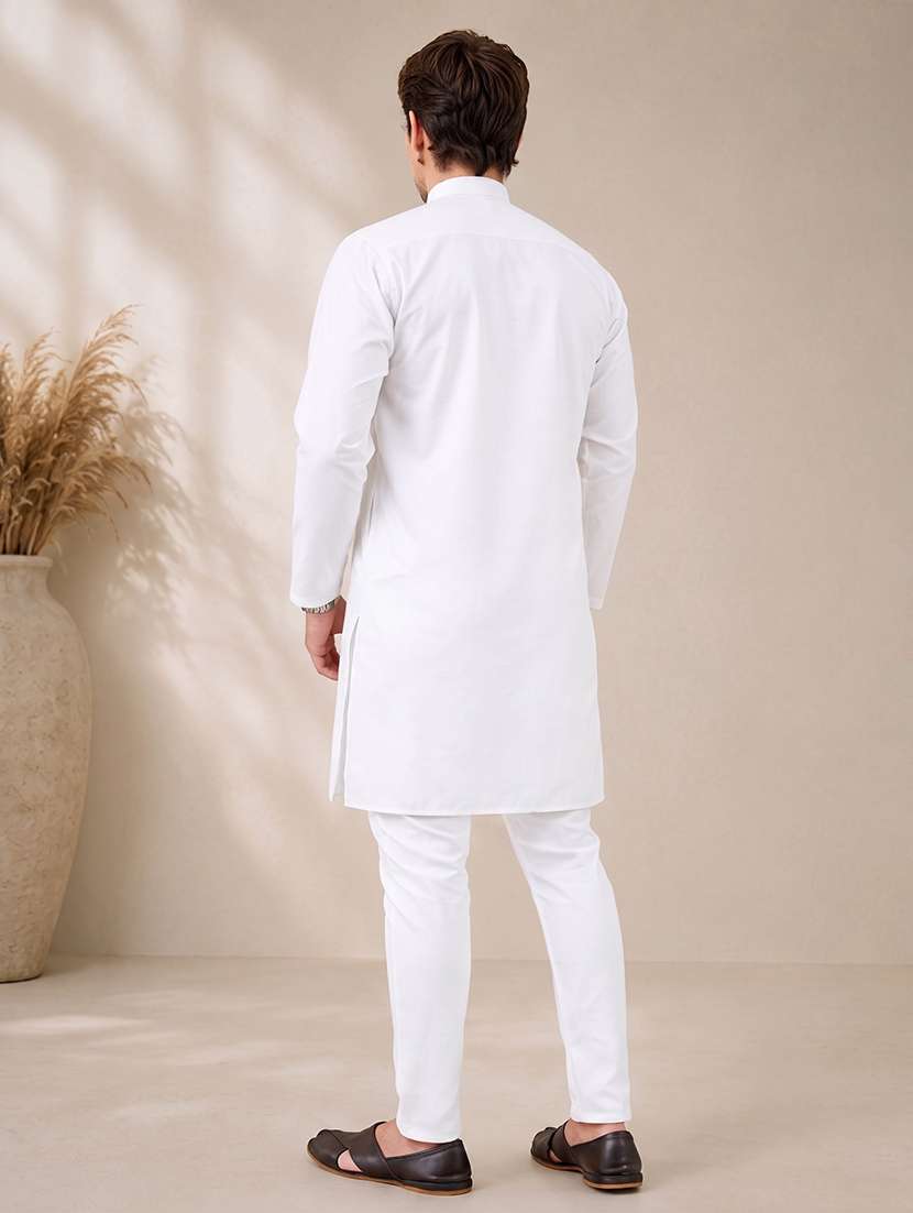 men pack of 2 solid kurta pyjama set - 19892486 -  Standard Image - 4
