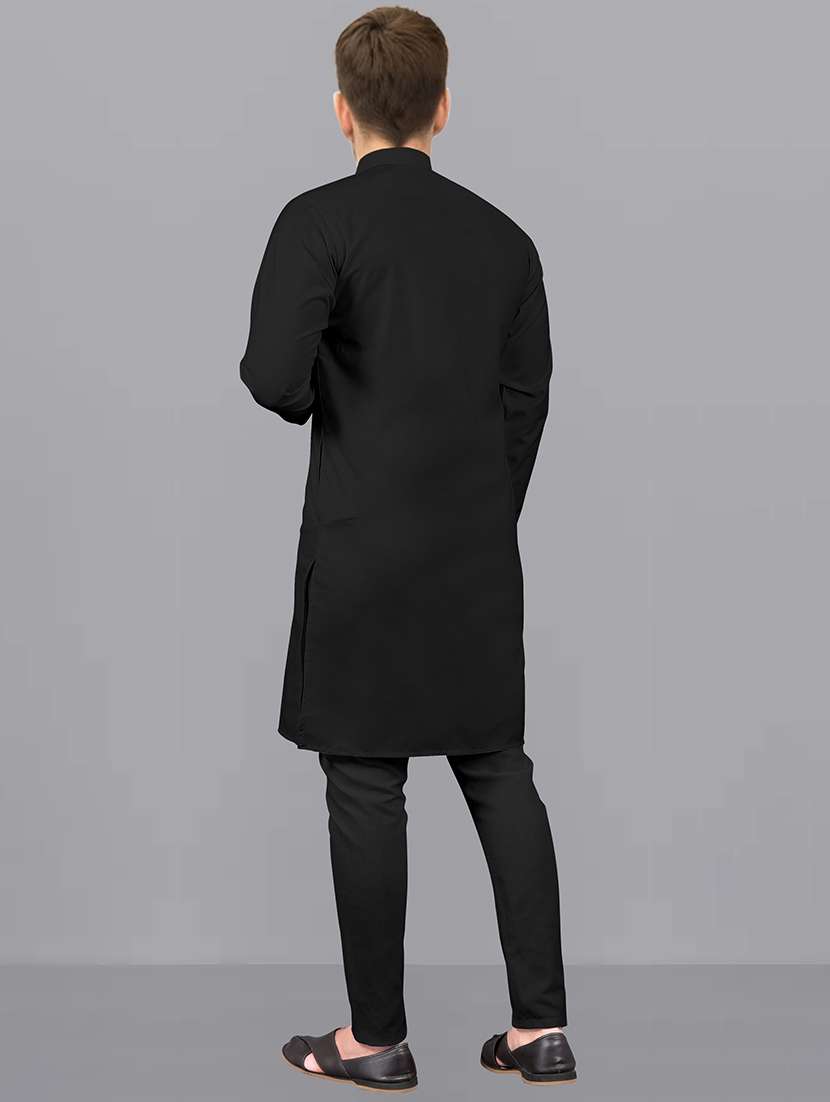 pack of 2 black solid kurta pyjama set - 19892488 -  Standard Image - 4