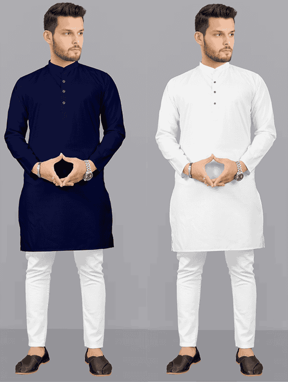 pack of 2 multi colored solid kurta pyjama set