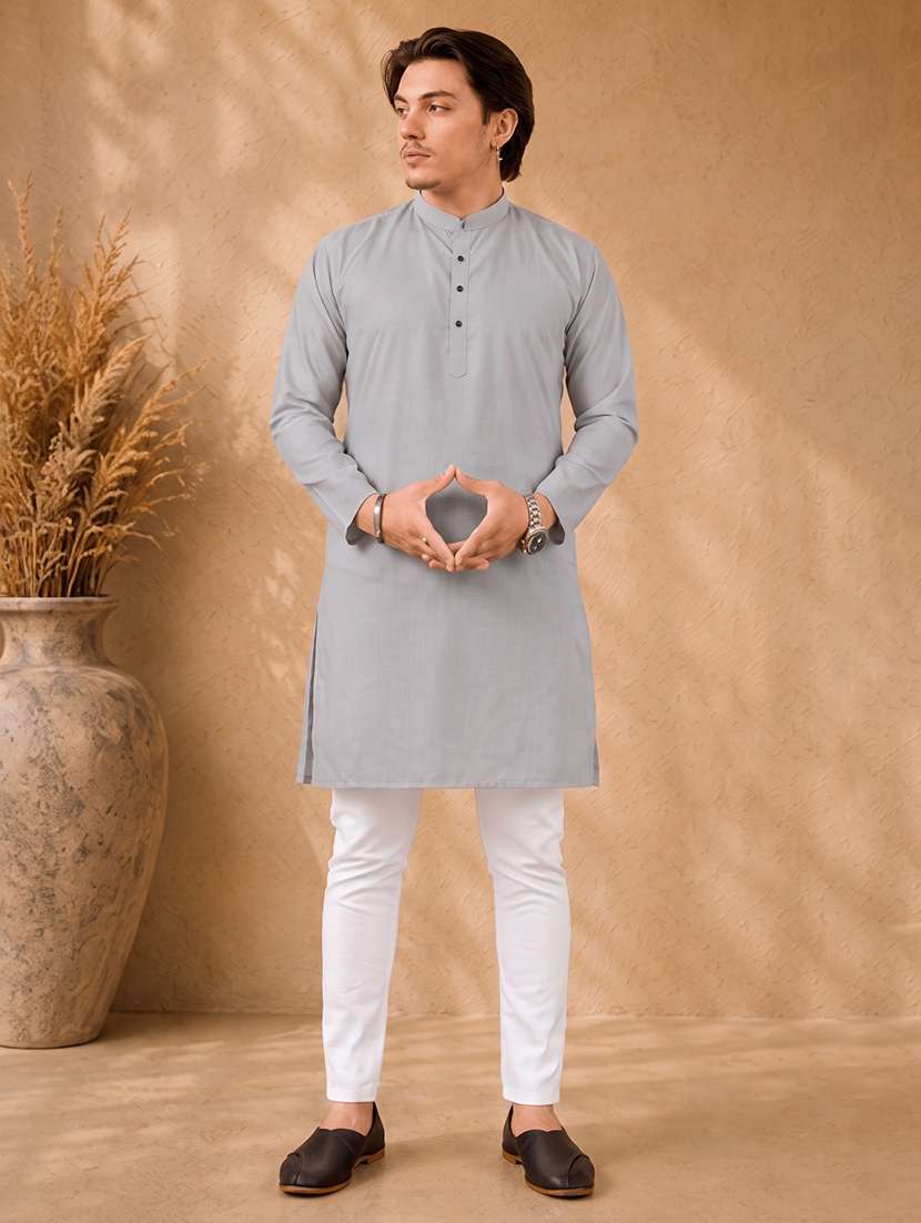 Men Pack Of 2 Solid Kurta Pyjama Set - 19892514 -  Standard Image - 1