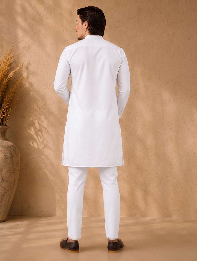 Men Pack Of 2 Solid Kurta Pyjama Set - 19892514 -  Standard Image - 4