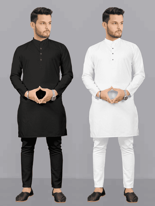 pack of 2 solid kurta pyjama sets - 19892984 - Standard Image - 0