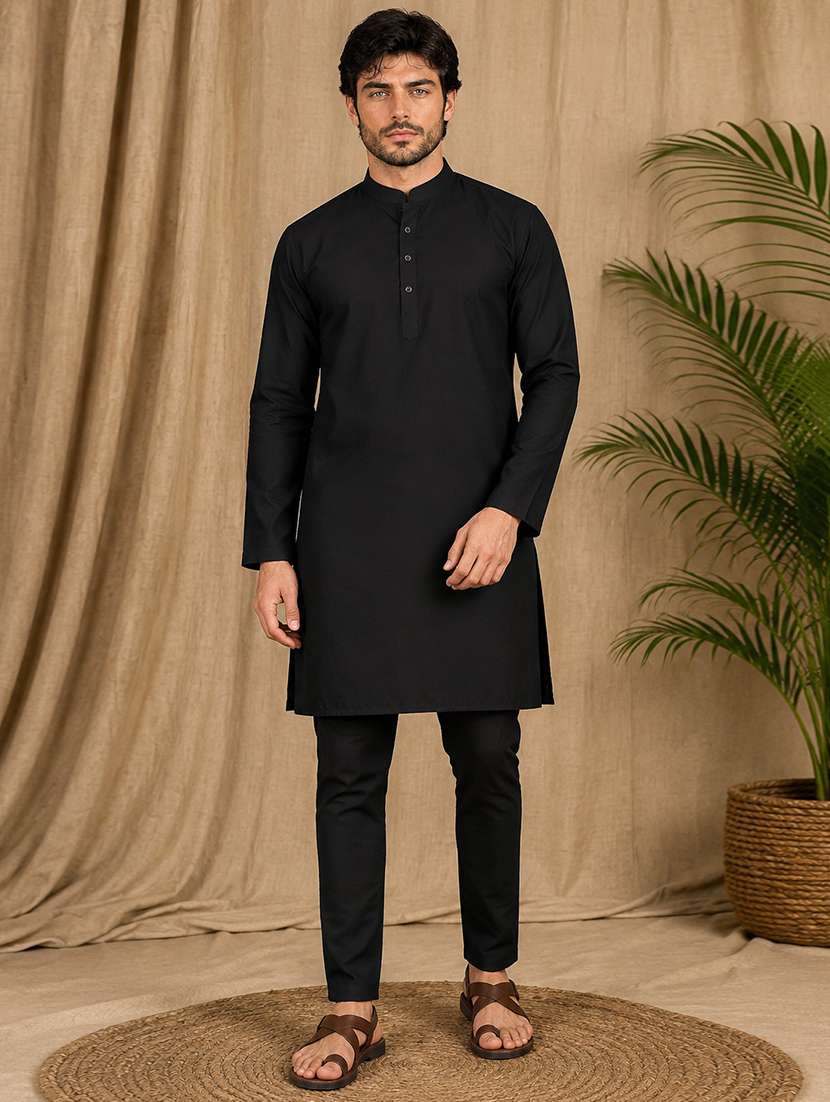 Men Pack Of 2 Solid Kurta Pyjama Set - 19892984 -  Standard Image - 1
