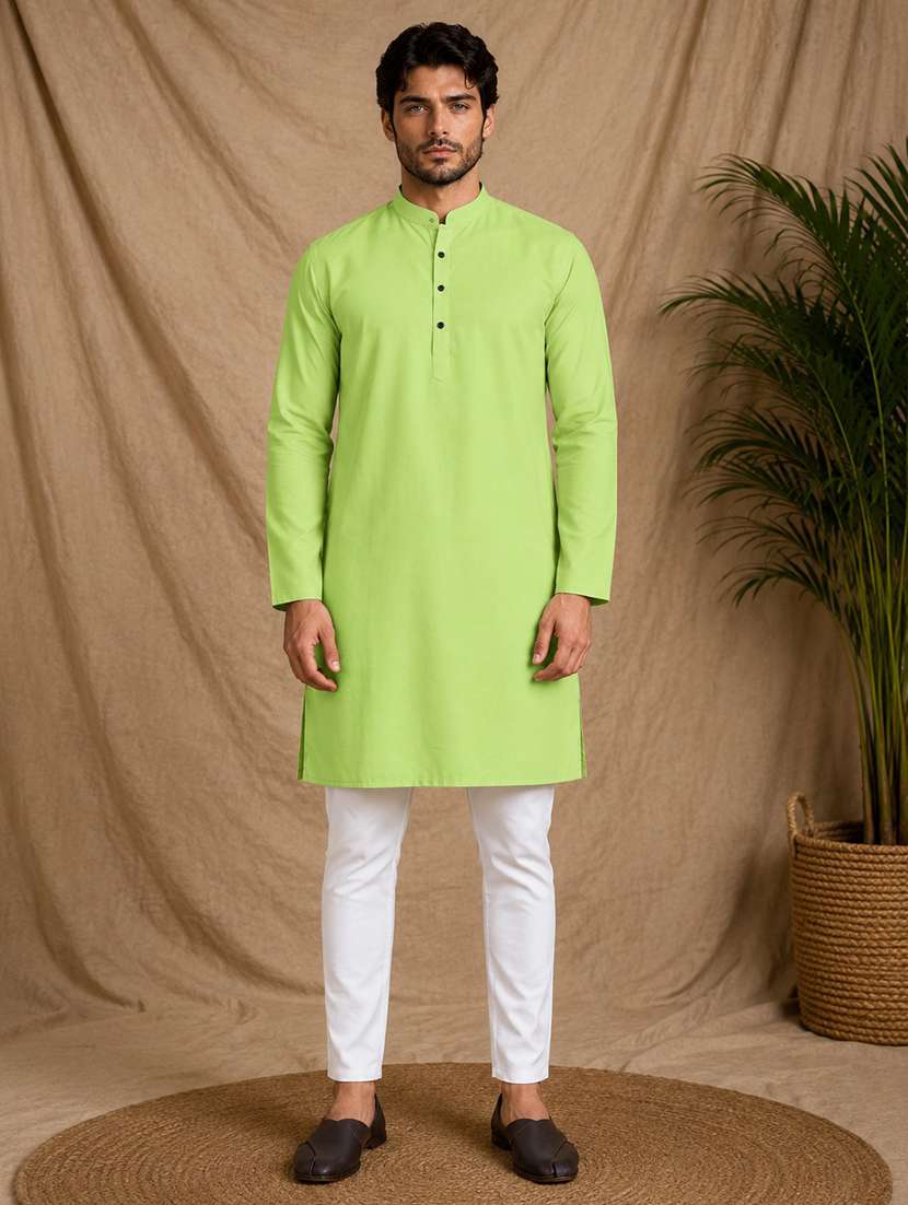 men pack of 2 solid kurta pyjama set - 19892998 -  Standard Image - 1