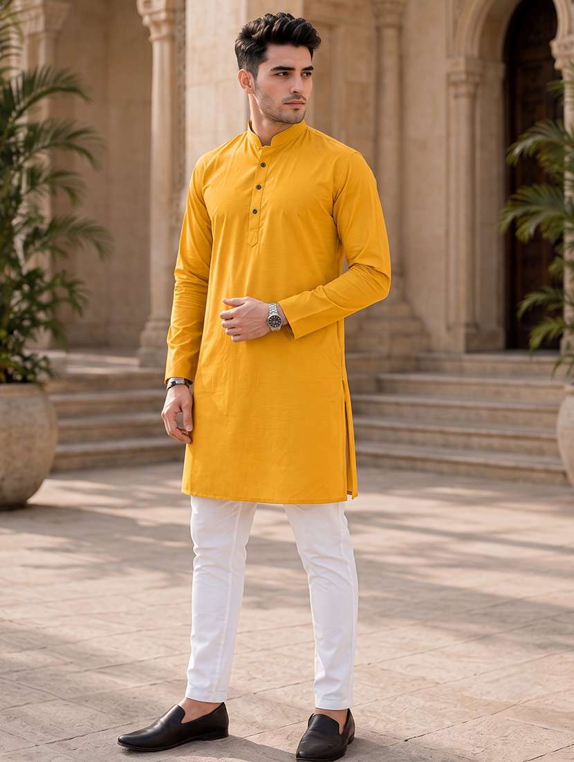 men pack of 2 solid kurta pyjama set - 19893041 -  Standard Image - 1