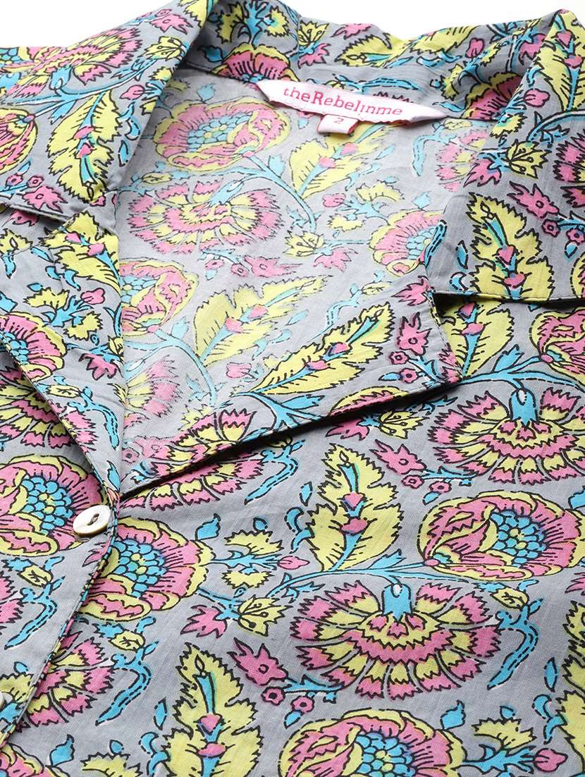 printed top and culottes plus size sets - 19893208 - Standard Image - 4