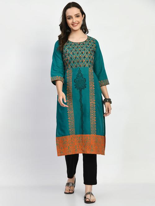 women's straight kurta - 19895991 - Standard Image - 0
