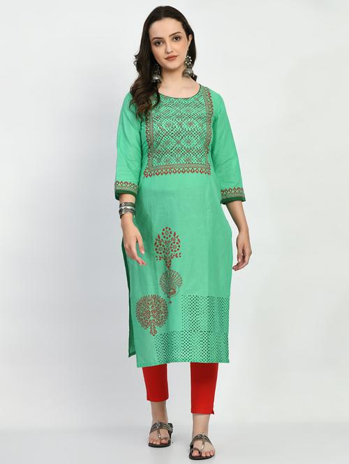 women's straight kurta - 19895996 -  Standard Image - 0