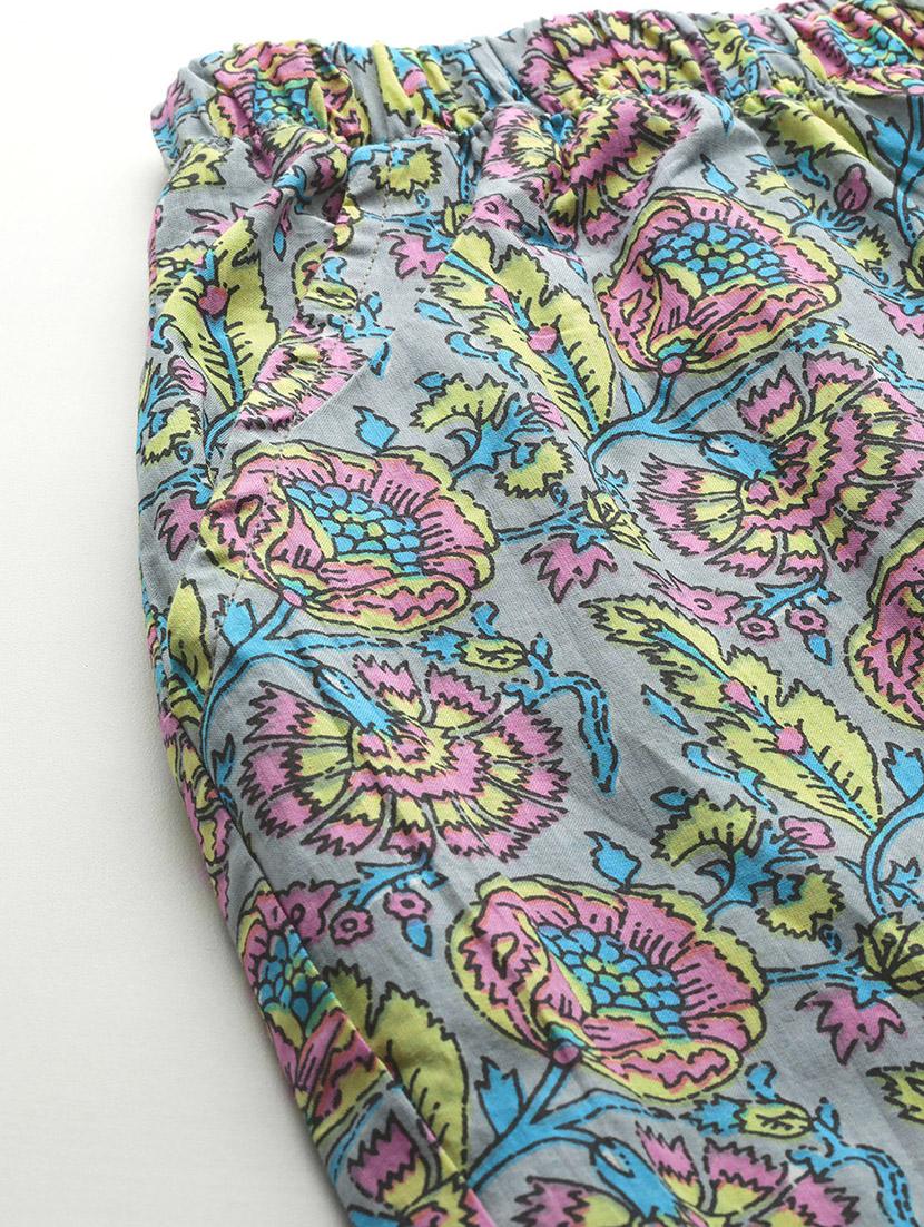 grey printed cotton plus trouser - 19896873 - Standard Image - 4