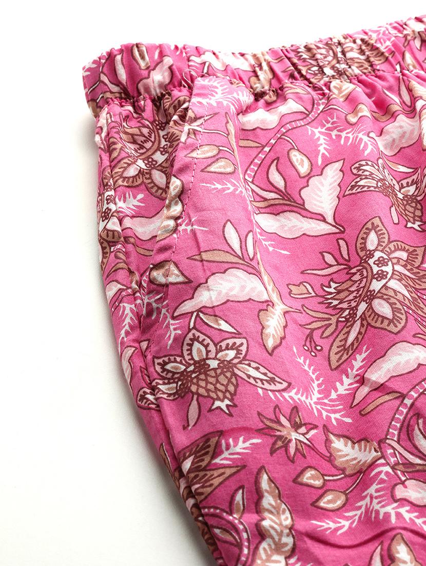 women printed flat front wide leg trouser - 19896874 - Standard Image - 4