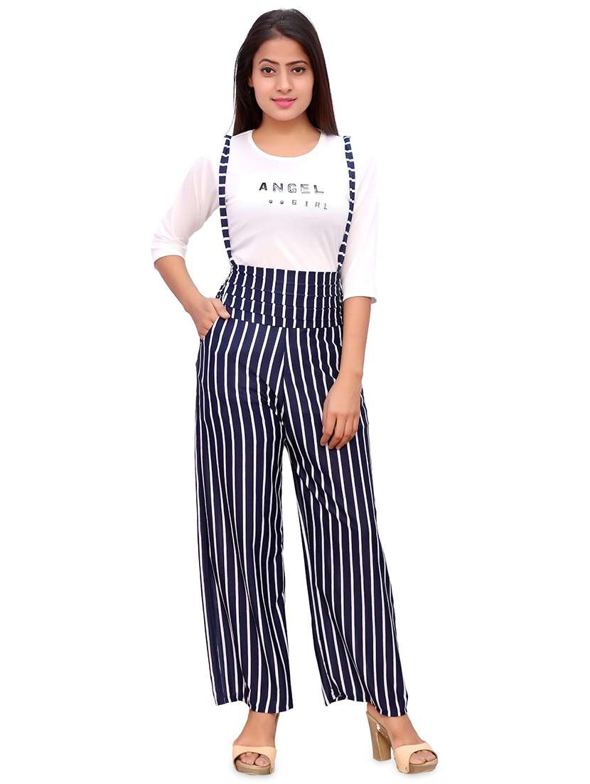 blue striped dungarees 