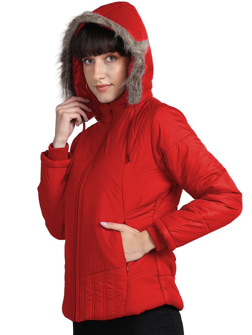 women solid long sleeve quilted jacket  - 19899845 -  Standard Image - 1