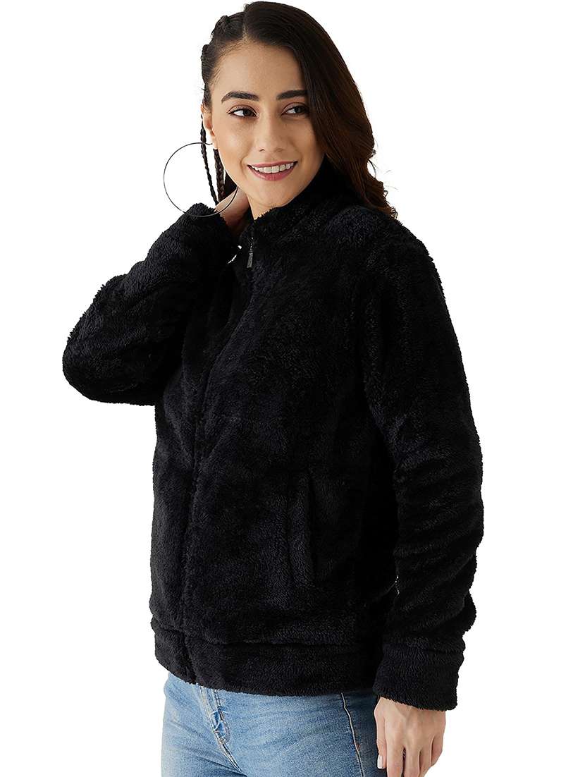 black wool fur jacket - 19899852 -  Standard Image - 1