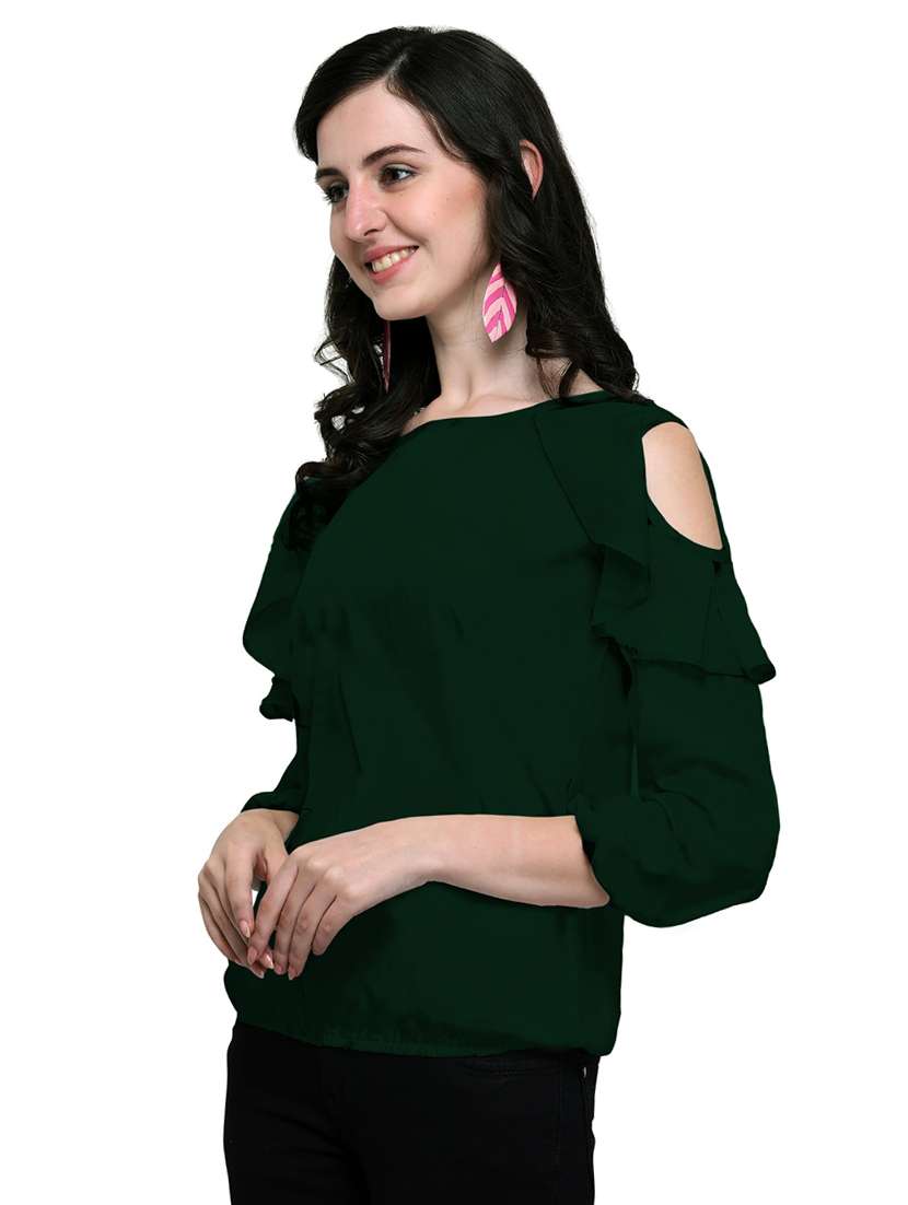 green solid straight top - 19899946 - Standard Image - 1