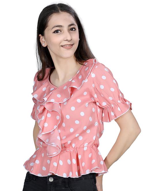 women's ruffle v neck top - 19899978 -  Standard Image - 0