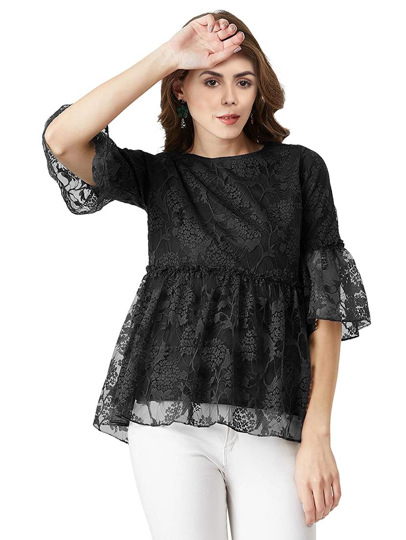 women's peplum boat neck top - 19900000 - Zoom Image - 0