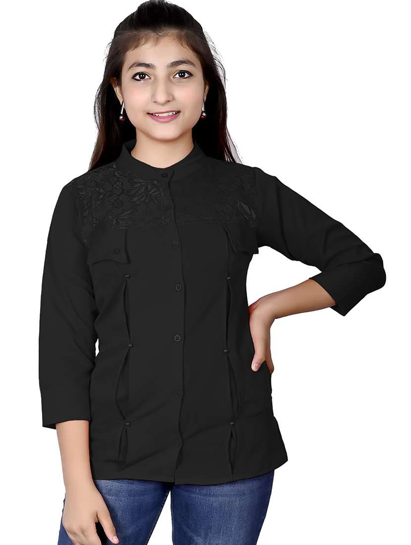 women's straight mandarin neck top