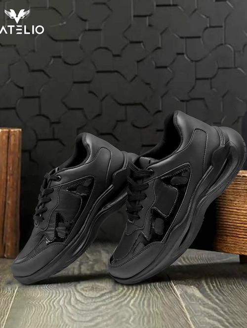 black lace up sport shoe - 19902779 -  Standard Image - 0