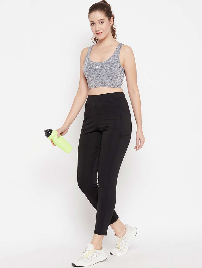 black solid nylon jegging - 19902800 - Standard Image - 4