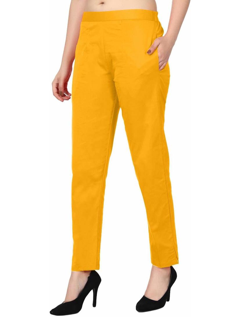 women mid-rise solid flat front trouser - 19904504 - Standard Image - 1