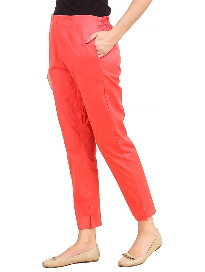 women mid-rise solid flat front trouser - 19904520 -  Standard Image - 1