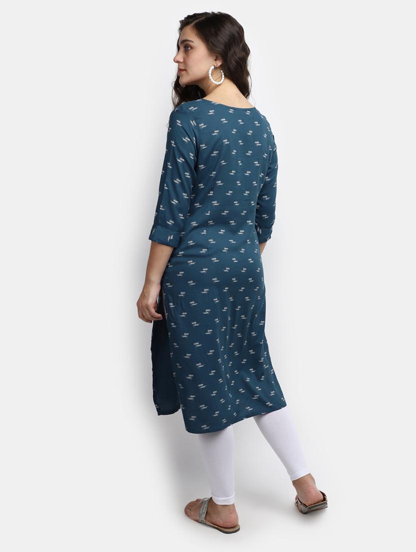 green printed anarkali kurta - 19905060 - Standard Image - 1