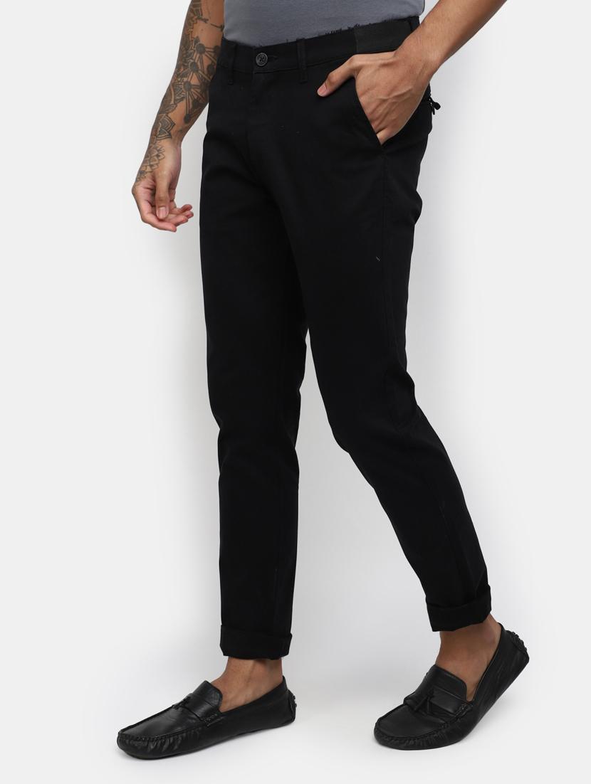men solid mid rise chinos casual trouser - 19905255 -  Standard Image - 1