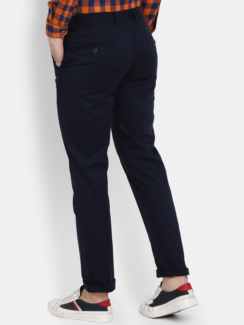 men solid mid rise chinos casual trouser - 19905263 -  Standard Image - 1