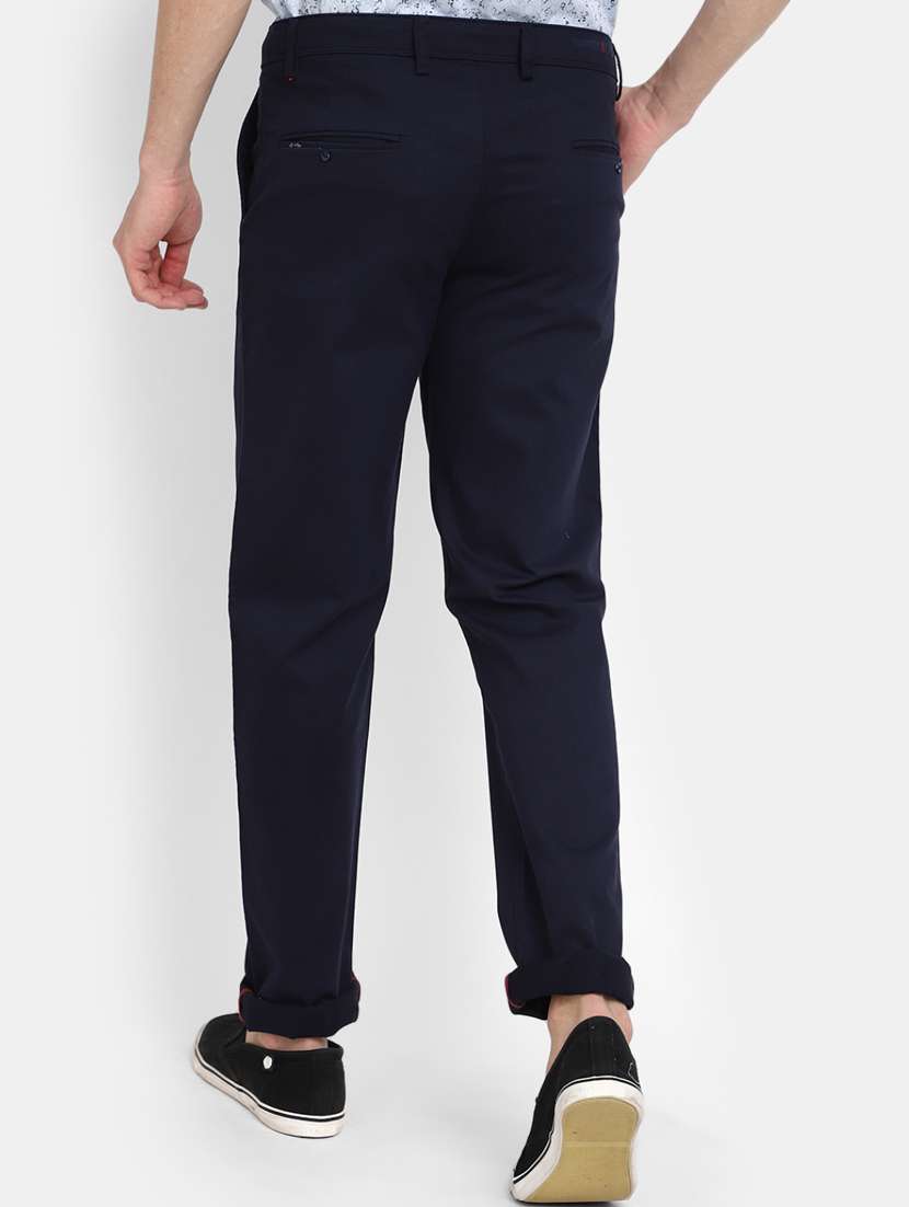 men solid mid rise chinos casual trouser - 19905272 -  Standard Image - 1