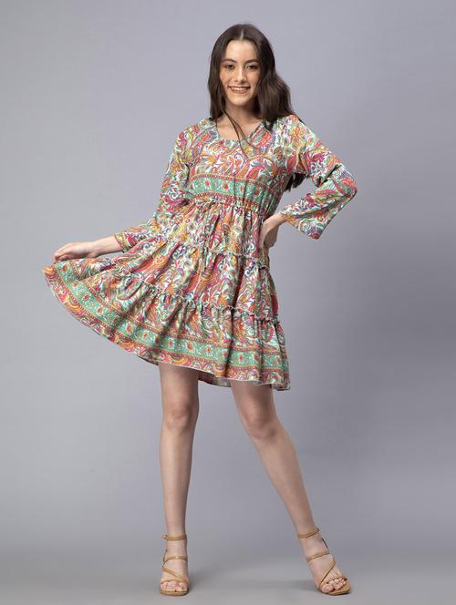 women's tiered dress floral dress - 19905841 -  Standard Image - 0
