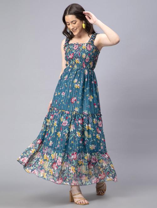 women's tiered dress solid dress - 19905849 - Standard Image - 0