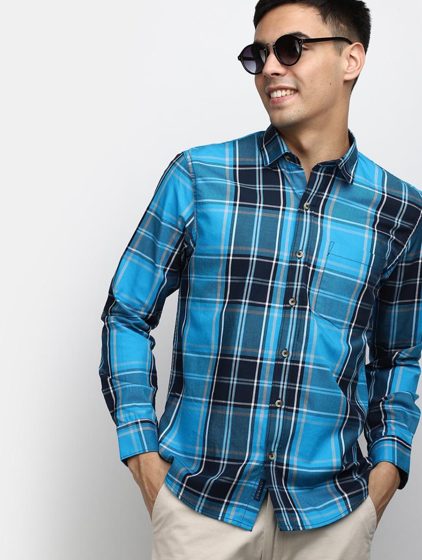 mens checks casual shirt - 19905931 - Standard Image - 1
