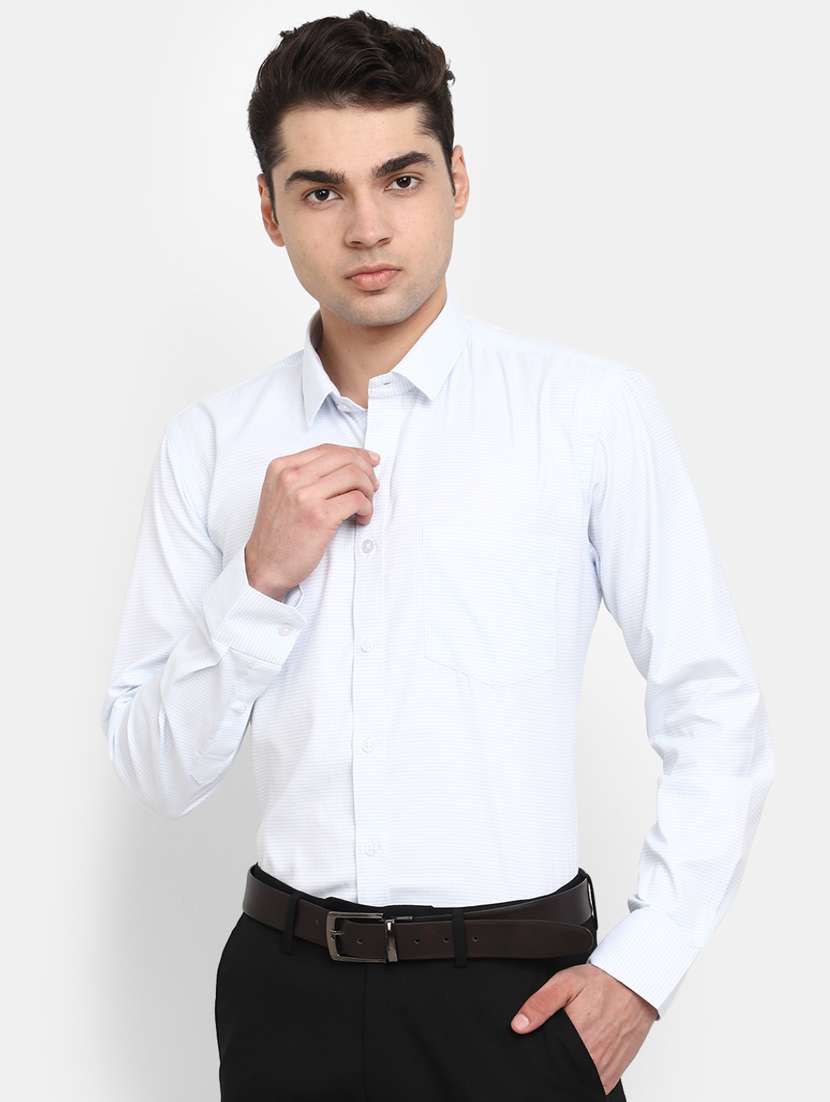 mens self design formal shirt