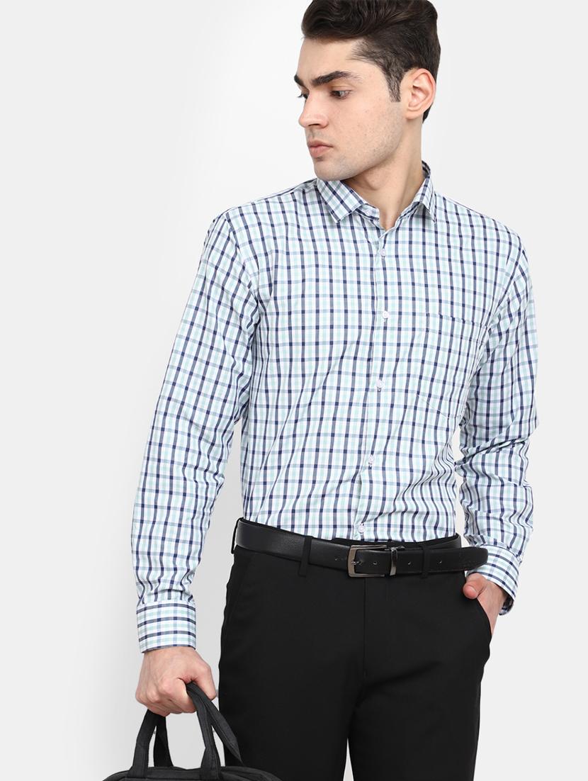 mens checks formal shirt - 19906131 - Standard Image - 1