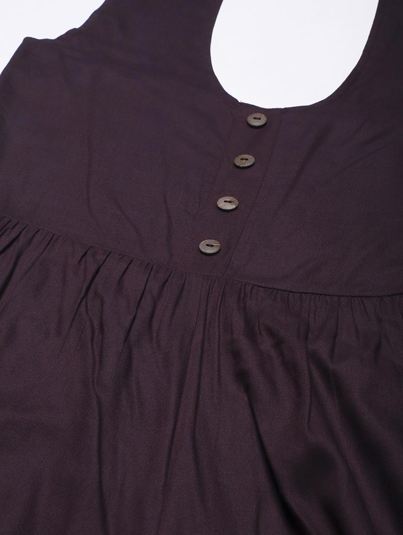 purple viscose full leg jumpsuit - 19907014 - Standard Image - 4