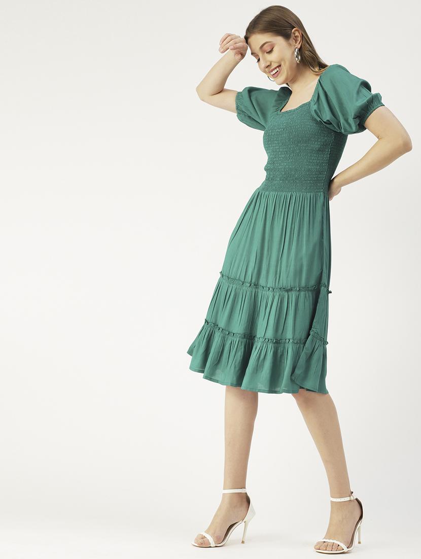 women's tiered dress solid dress - 19907136 -  Standard Image - 1