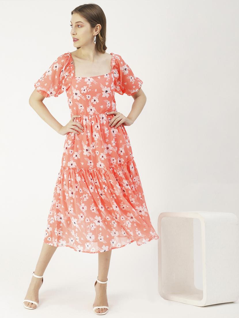 women's tiered dress floral dress - 19907148 - Standard Image - 1