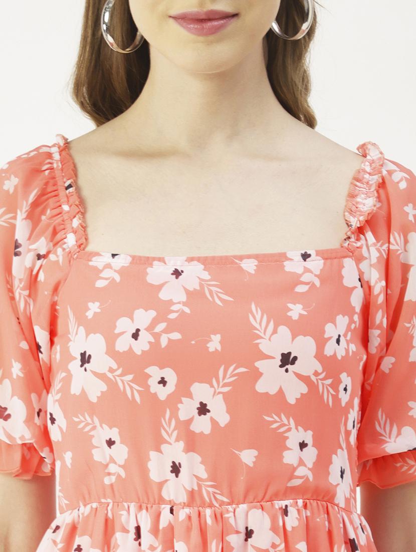women's tiered dress floral dress - 19907148 - Standard Image - 4